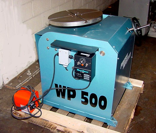 500Lb Cap. Pressmaster WP-500 WELDING POSITIONER, Variable Power Rotation, Manual Tilt - powiększ zdjęcie