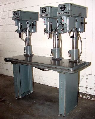 3 Spindles Clausing 1655 MULTI-SPINDLE DRILL, 15Inch, Belt Drive, 3/4 HP Spind - Haga clic para agrandar la imagen
