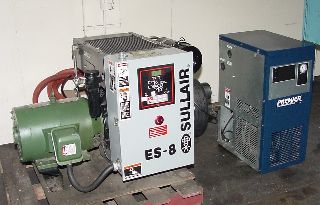25HP Motor Sullair ES-8-25H/AC AIR COMPRESSOR, w/ Premier Air Dryer - powiększ zdjęcie