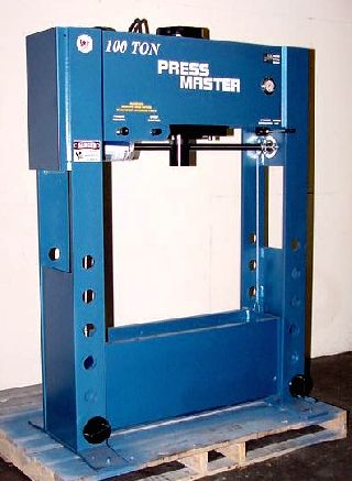 Hydraulic H-Frame Presses - 100 Ton 12 Stroke Pressmaster HFP-100 H-FRAME HYDRAULIC PRESS, Pressure Re