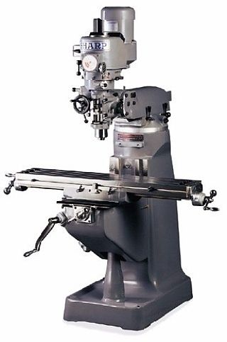 New Vertical Mills - 42 Table 3HP Spindle Sharp LMV-42 VERTICAL MILL, 3 HP Variable Speed
