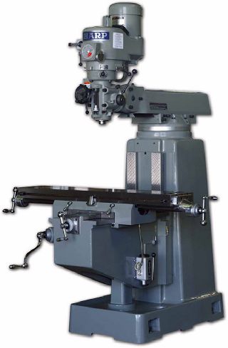 New Vertical Mills - 50 Table 3HP Spindle Sharp TMV - Heavy Pattern VERTICAL MILL, 3 HP Variabl