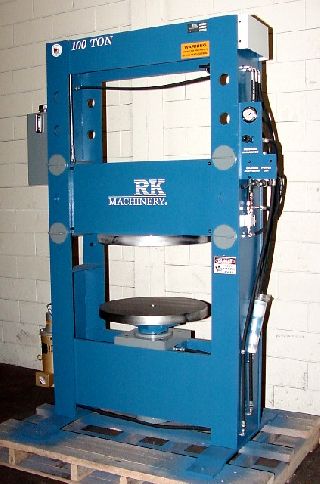 Drill Grinders - 100TN TONS Pressmaster FTP-100 TIRE PRESS, Power Elevation of Table
