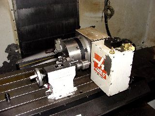 8.3 W or Dia Haas SHRT-210H 4th AXIS CNC ROTARY TABLE, w/Tailstock - Haga clic para agrandar la imagen