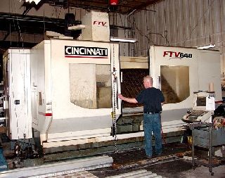 Vertical Machining Centers. VMC's - 100 X Axis 25 Y Axis Cincinnati FTV-640-2500 VERTICAL MACHINING CENTER, F