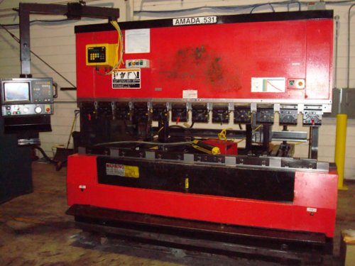 88 Ton, AMADA FBDIII8025FS CNC PRESS BRAKE, MFG:1997 Stock # 9593 - Haga clic para agrandar la imagen