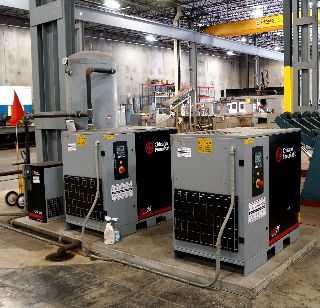 50HP Motor Chicago Pneumatic (2) QRS-25 COMPRESSORS AIR COMPRESSOR, w/CPX-1 - Haga clic para agrandar la imagen
