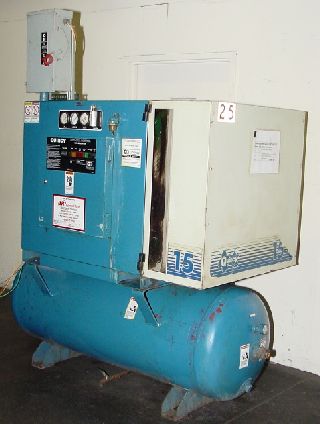 15HP Motor Quincy QMT15-ACA321 AIR COMPRESSOR, WITH TANK - Haga clic para agrandar la imagen